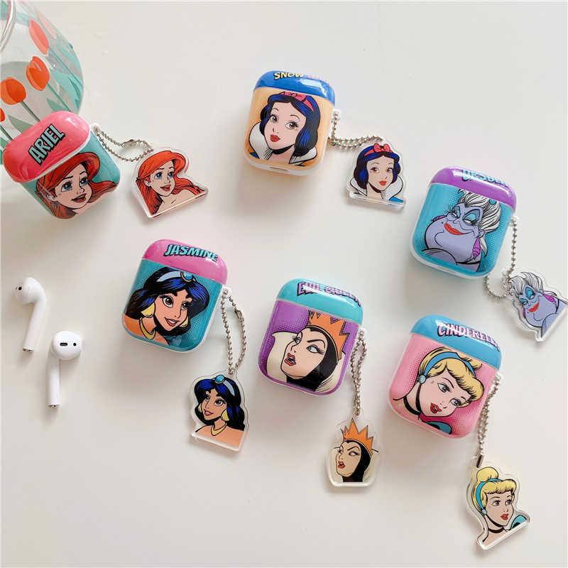 Vỏ Bảo Vệ Hộp Sạc Tai Nghe Không Dây Bằng Tpu Mềm In Hình Công Chúa Disney Cho Airpods 1 / 2 / Pro