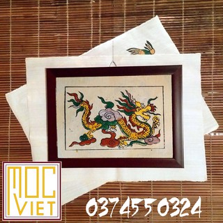 Tranh Đông Hồ Tranh Rồng - 26x36 cm - Tranh Khung