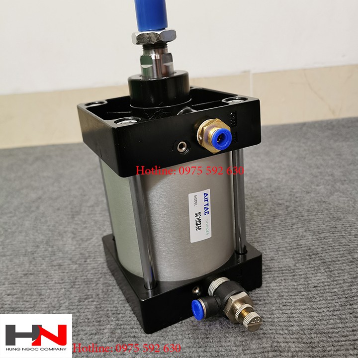 Xi lanh khí nén đế vuông đường kính và hành trình 100 x 50mm