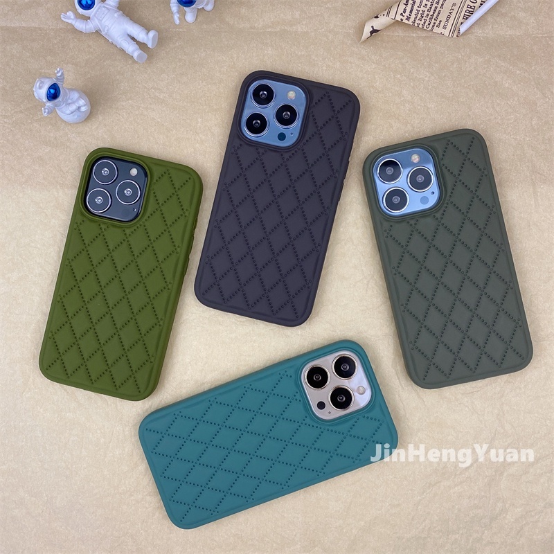 Ốp Điện Thoại Silicon Mềm Chống Sốc Họa Tiết Kim Màu Xanh Lá Cho IPhone 13 12 11 Pro X XS MAX XR