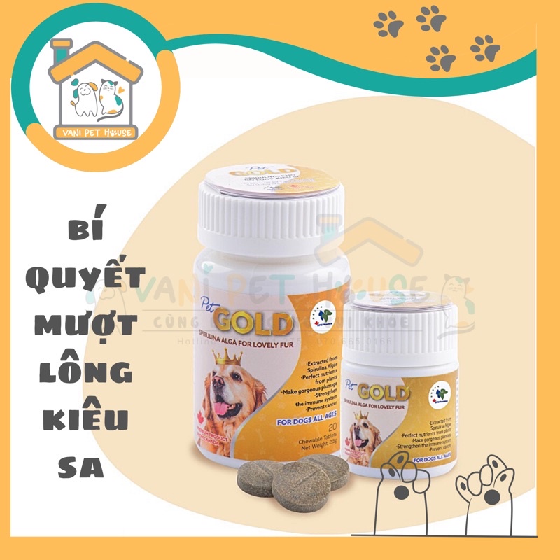 Sản phẩm cho chó Pet Gold - Bí quyết mượt lông kiêu sa - GFB Pharma