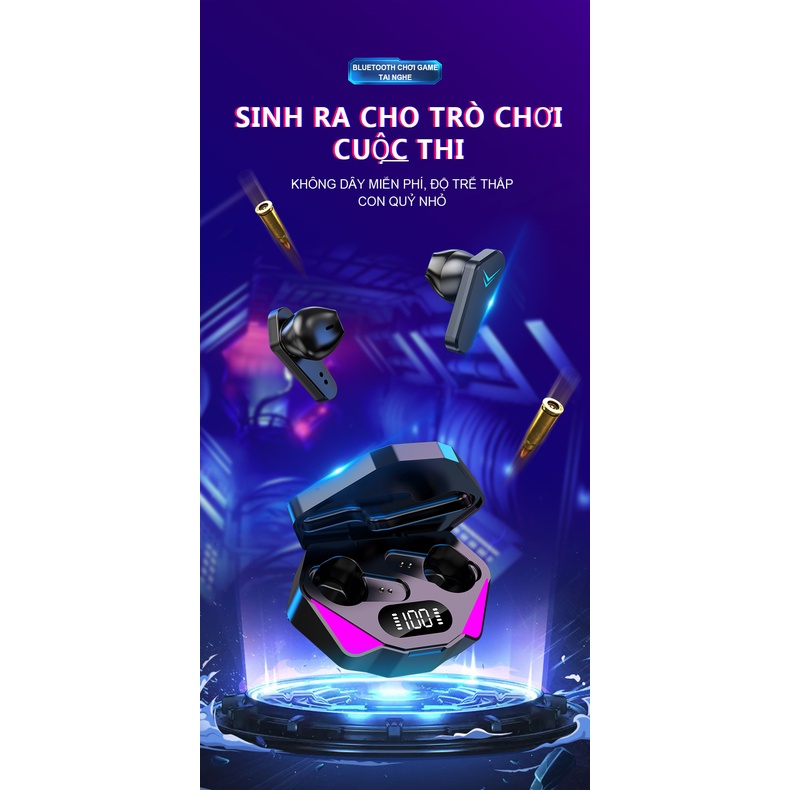 Tai nghe Bluetooth Newmsnr X15 tích hợp micro và màn hình led