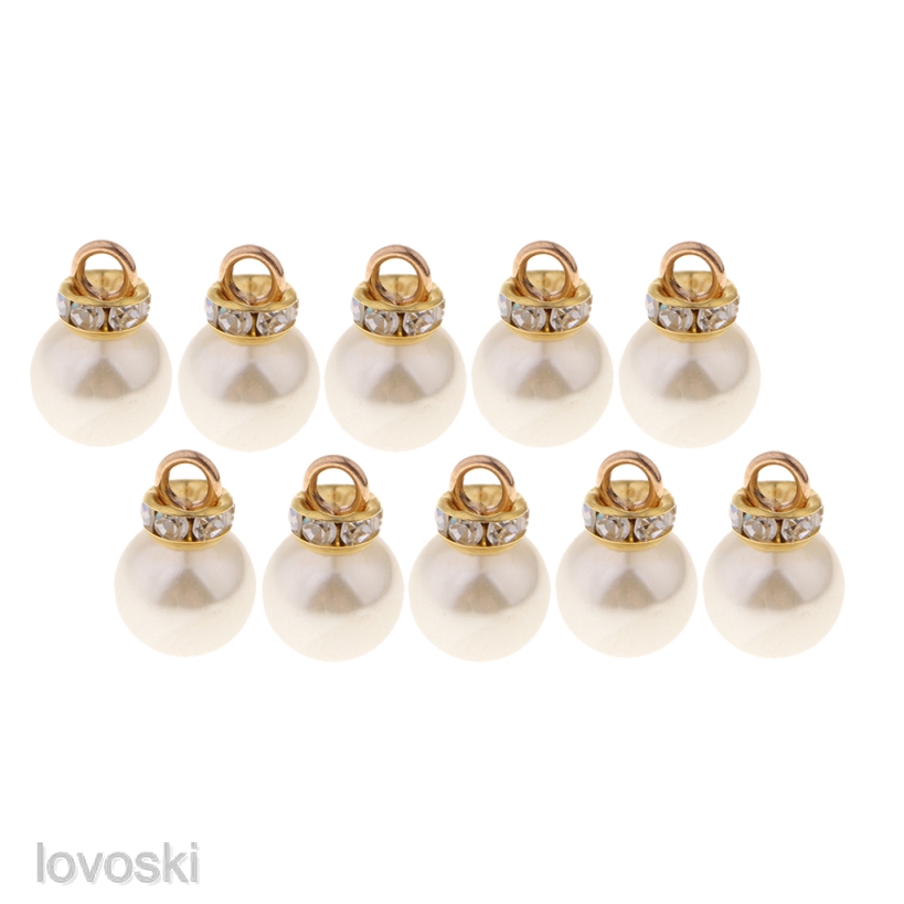 Set 10 mặt dây đính ngọc trai nhân tạo