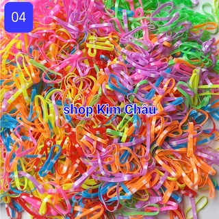 (Màu 04 Size Trung) Thun chun cột tóc cho bé gái người lớn