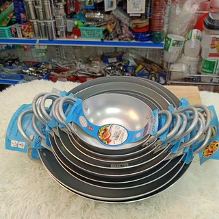 Chảo Nhôm 2 Quai, chảo nhôm kim sang đủ size từ 42-60cm Mta-Mart, Dày Dặn, Tiện Lợi, Dễ Vệ Sinh