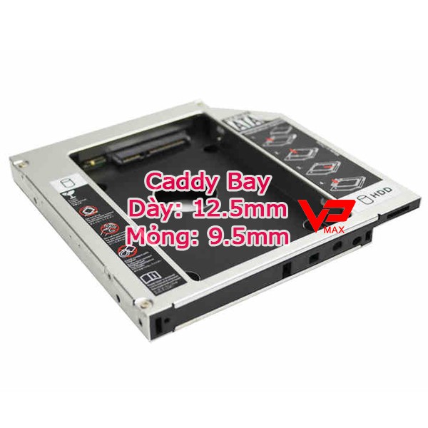 Caddy nhôm mỏng dày gắn ổ quang Loại tốt cho Laptop