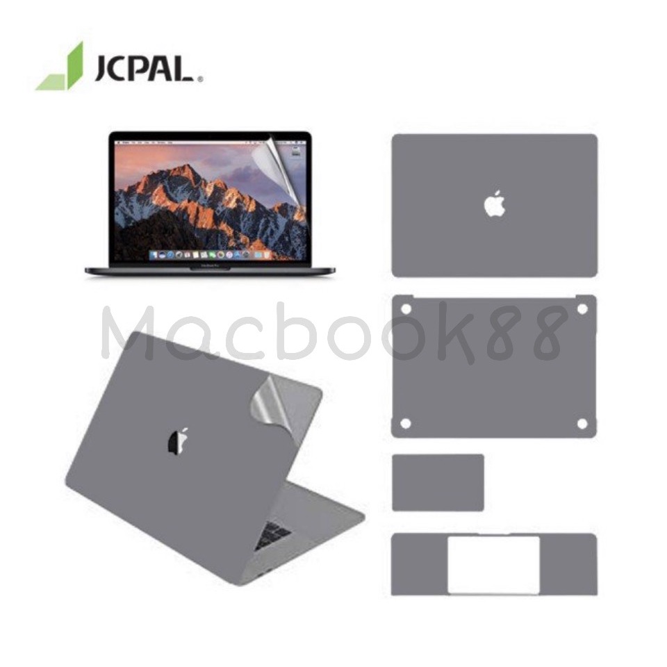 Bộ Dán Macbook chính hãng JCPAL 5 In 1 Silver - (Đủ Dòng)