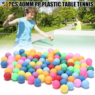 40mm Table Tennis Balls 2.4g Random Colours 50pcs for Games Outdoor Sport