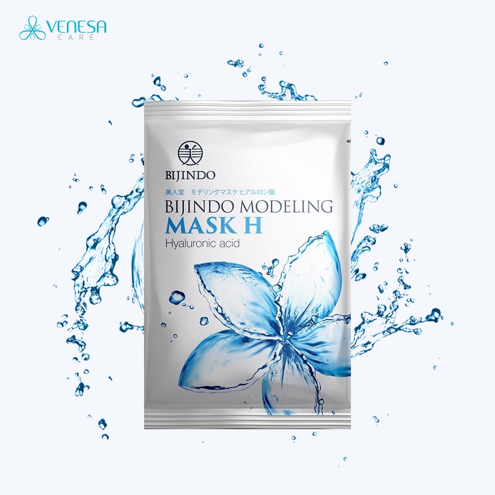 Mặt nạ dẻo làm trắng BIJINDO Modeling Mask H (Hyaluronic Acid), tăng cường oxy dưỡng ẩm, làm mịn da 40g