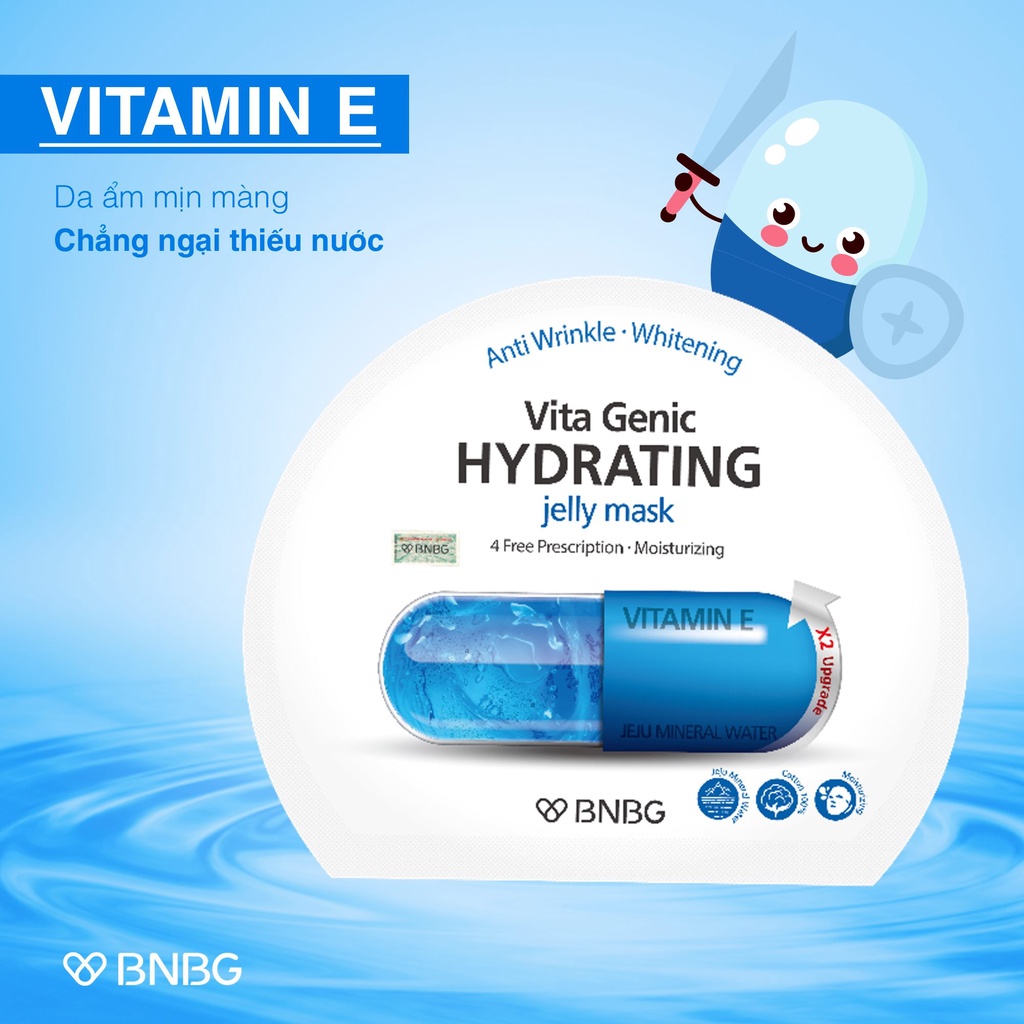 [ Hàng chính hãng ] Hộp 10 Mặt Nạ BNBG Vita Genic Hydrating Jelly Mask 30ml x 10 - Vitamin E