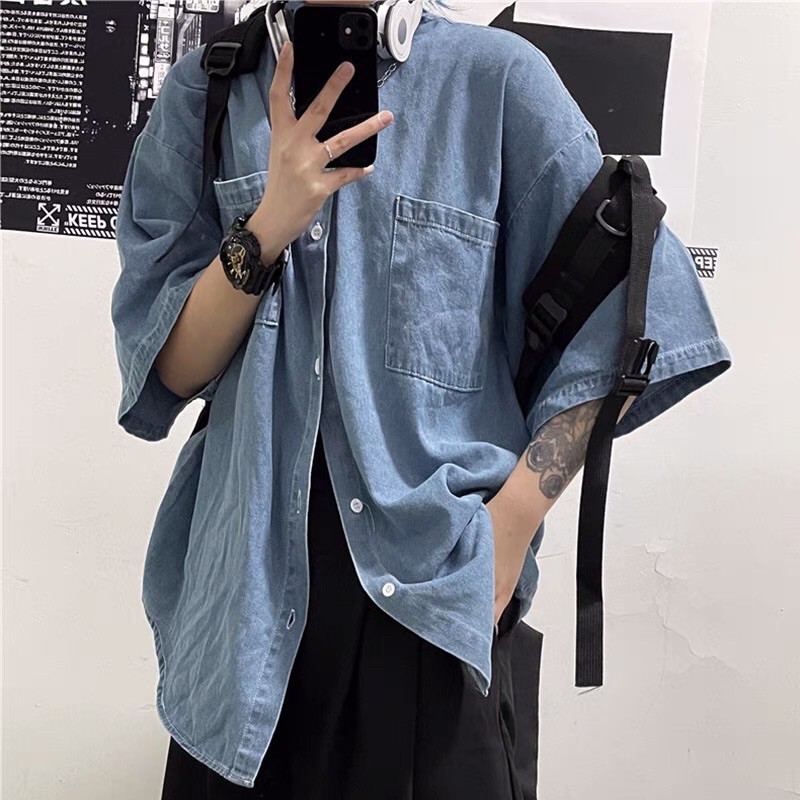 Sơ mi denim / sơ mi cho cả nam và nữ