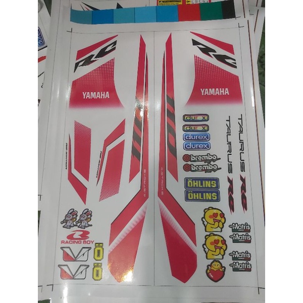 Tem rời dán xe taurus rc xe trắng