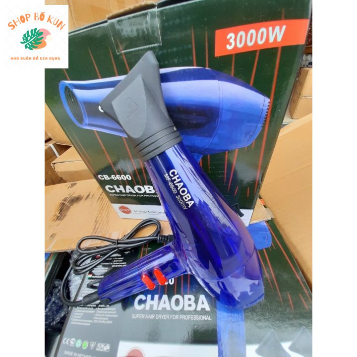 MÁY SẤY TÓC CHAOBA 6600 MÀU TÍM NÚT ĐỎ  CÔNG SUẤT 3000W SẤY KHOẺ ,SIÊU BỀN .