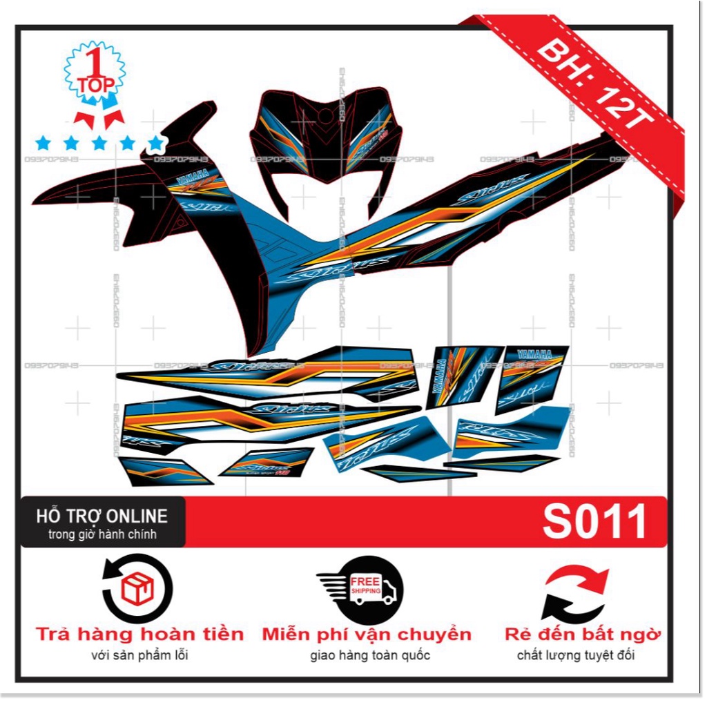 ( Quí khách vui lòng mang ra tiệm cho thợ dán ) Tem Sirius 011