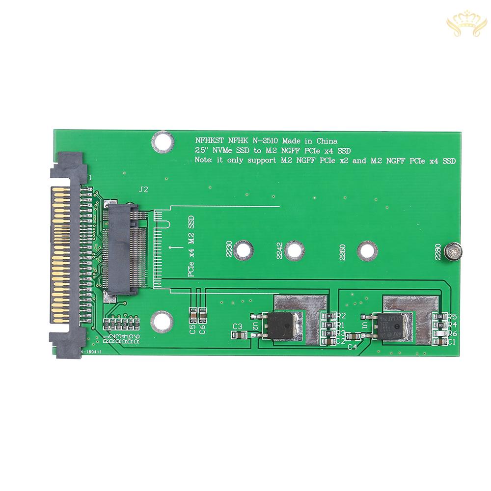 New  NVME to NGFF M-KEY Adapter Card U.2 to M.2 PCI-E Converter Card PCI-E 4X Interface and SATA Power Supply
