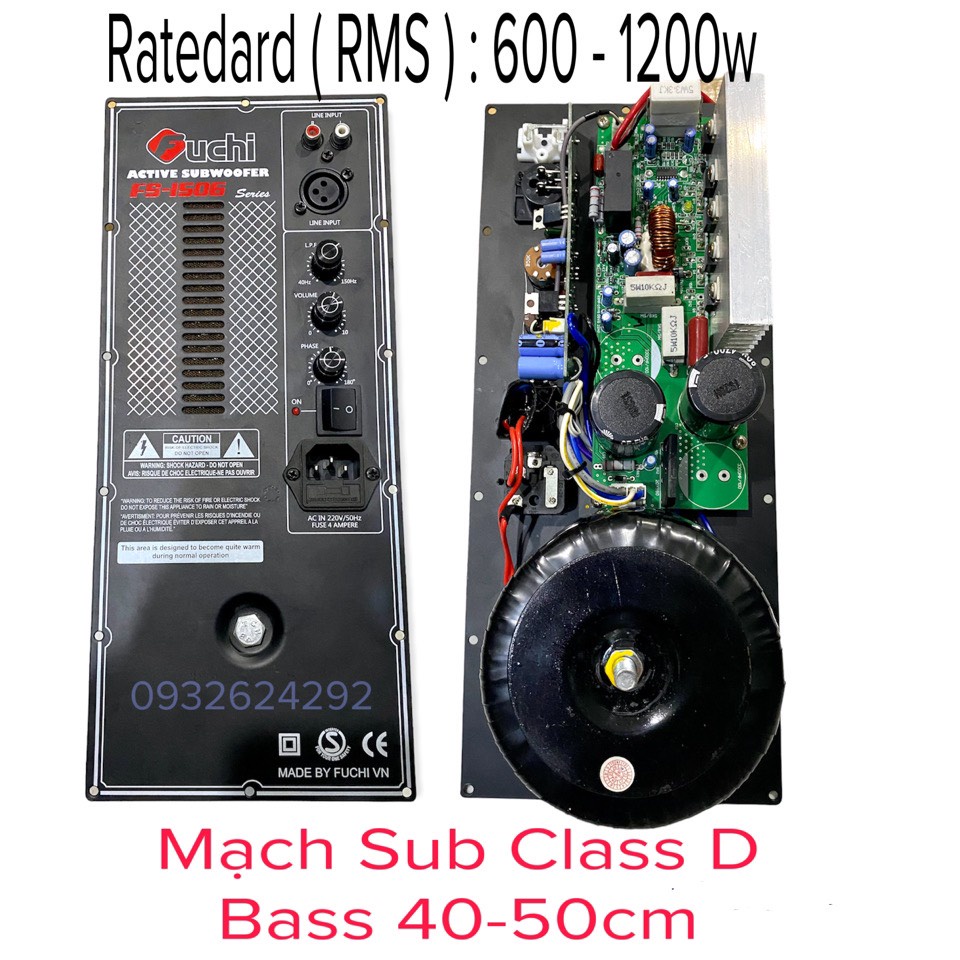 Mạch loa sub điện Class D, subwoofet, bass 40, 50, công suất loa siêu trầm karaoke