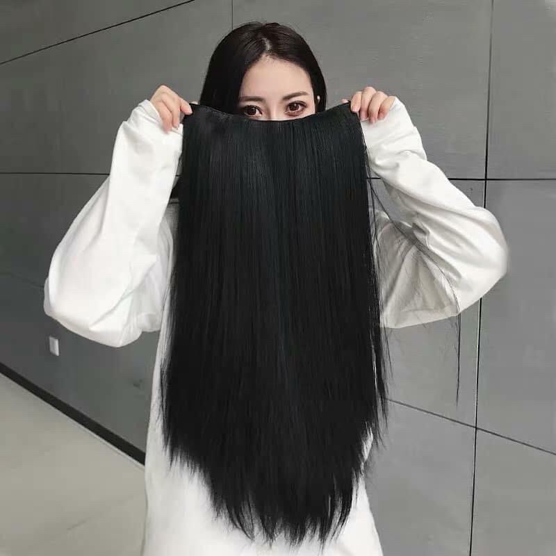 Tóc giả nữ kẹp u thẳng làm phồng và dài tóc như tóc tự nhiên không lộ