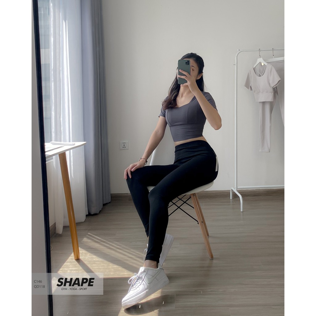 Quần legging nữ trơn cạp cao [ QD118 ]