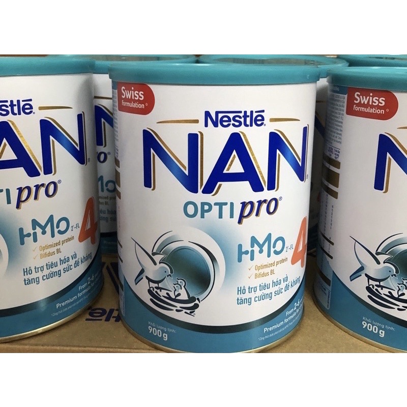 SỮA BỘT NESTLE NAN OPTIPRO 4 ( MẪU MỚI HMO LON 900g)