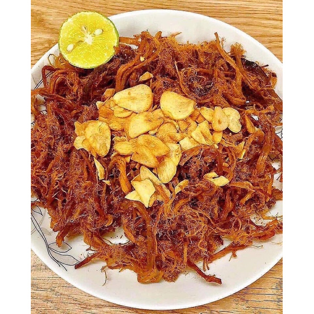 Heo khô cháy tỏi hộp 200gr