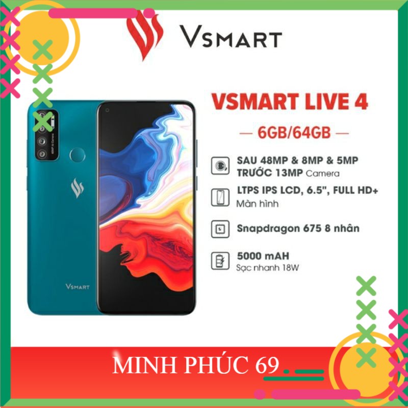 Điện thoại Vsmart Live 4 (6GB/64GB) - Hàng chính hãng