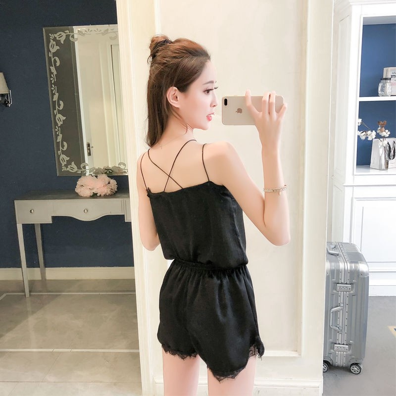 Bộ ngủ,Bộ Mặc Nhà 2 Dây Viền Ren Chất Mềm Mát N111