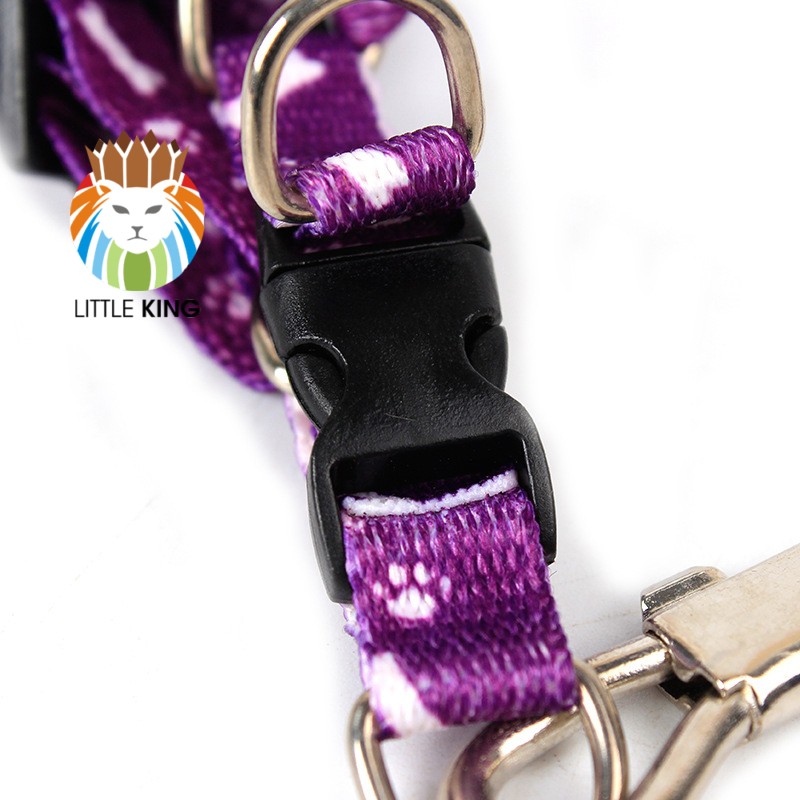 Dây dắt chó mèo kèm đai yếm vải mỏng bản 1cm cho chó mèo cỡ nhỏ Little King pet shop