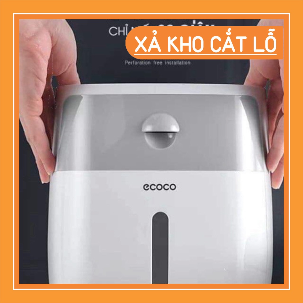 Hộp đựng giấy vệ sinh hai trong một ecoco mẫu mới mã 02 hot hit BTU Mart