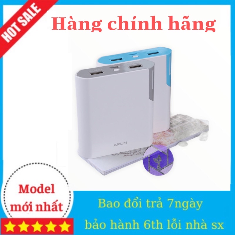 PIN DỰ PHÒNG ARUN 10400 mah CHÍNH HÃNG BH: 12 Tháng