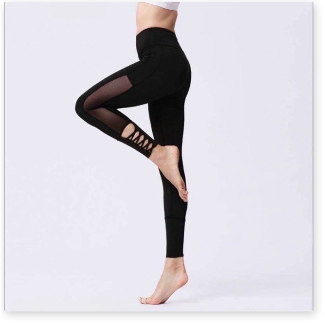 Quần dài Thể Thao nữ Tập Gym tập Yoga Thun Lạnh Phối lưới Nhiều mẫu