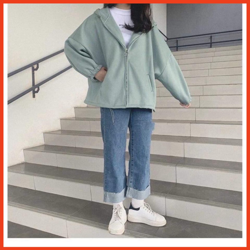 Áo hoodie,áo khoác hoodie nỉ nam nữ chất thun nỉ mềm mịn from rộng P ( có khóa kéo)