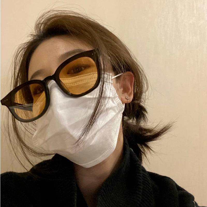 Kính mát hình oval chống tia Uv400 phong cách Ulzzang thời trang Hàn Quốc cho nam nữ