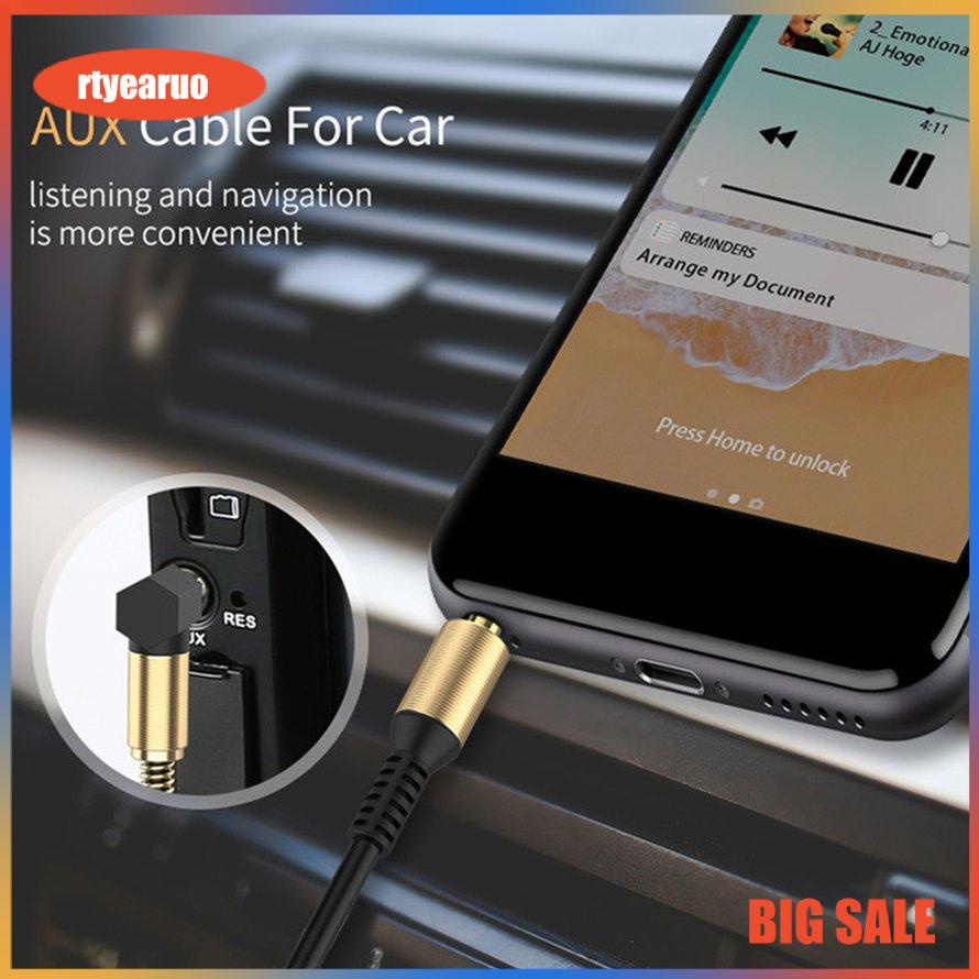 Car Audio Cable 3.5mm Male To Male Cord Aux Cable Gold-plated Connector