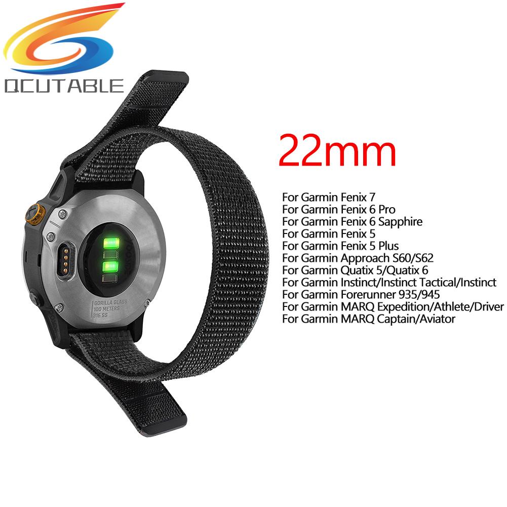 Dây đeo sợi nylon cho đồng hồ thông minh Garmin Fenix 7/7S/7X/6X/6S 20/22/26mm