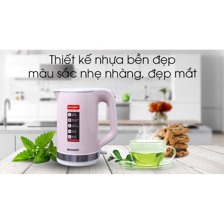Bình siêu tốc Sharp 1.8 lít EKJ-18VP-PK