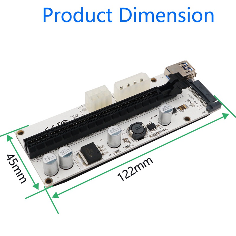 Card Mở Rộng 60cm Pci-E 1x Sang 16x + Giao Diện 4pin 6pin | BigBuy360 - bigbuy360.vn