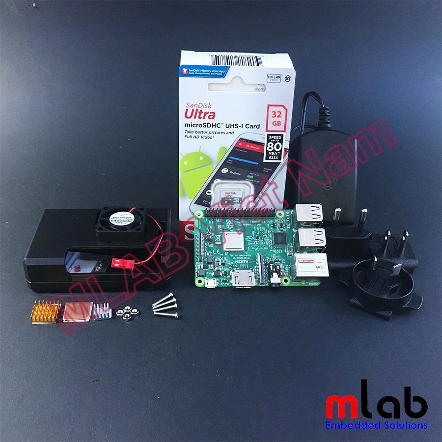 Bộ sản phẩm Raspberry Pi 3 Cơ bản 1 made in the UK