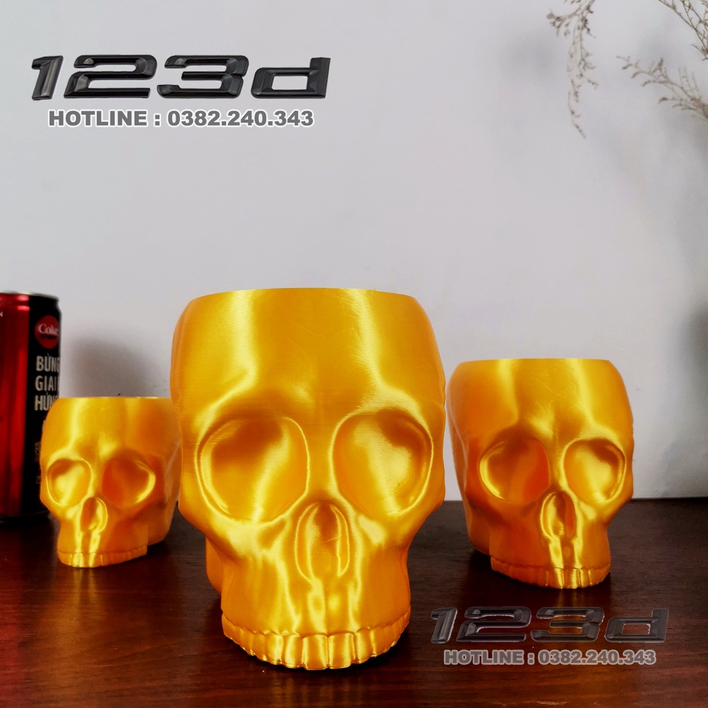 Mô hình đầu lâu_vase skull_ Trang trí nhà cửa, decor, event, Halloween độc đáo ấn tượng bằng công nghệ in 3d