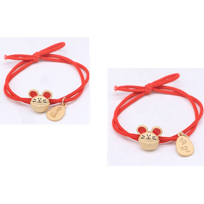 Dây Buộc Tóc Co Giãn Hình Chú Chuột Hoạt Hình Phong Cách Trung Hoa 2020 Cho Nữ