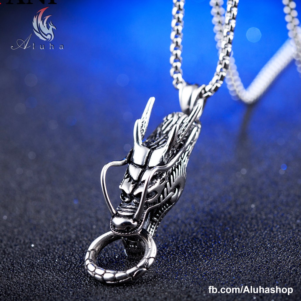 Dây chuyền Titan Thánh Linh Rồng tinh xảo - NL061 - Aluha