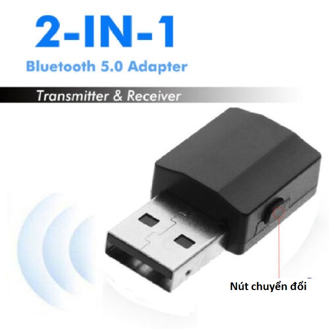 USB Thiết bị thu / phát kết nối tín hiệu Bluetooth 5.0 AUX RCA USB 3.5mm 2 trong 1