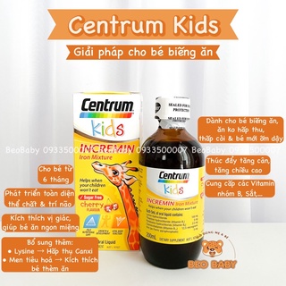 Siro centrum kids incremin iron mixture cho bé biếng ăn từ 6 tháng tuổi úc 200ml