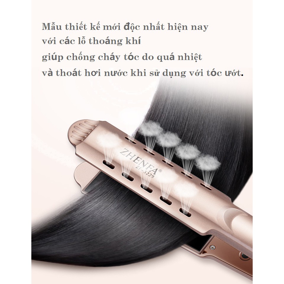 Máy uốn tóc ZHENFA - kiểu máy làm tóc đa năng thông minh có thể duỗi ép tóc tạo kiểu chính hãng