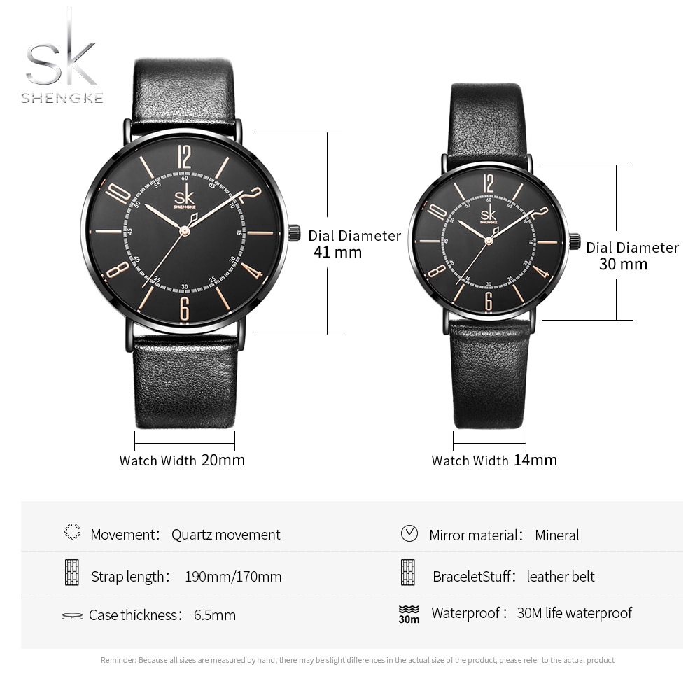 shengke leather couple watches K8056