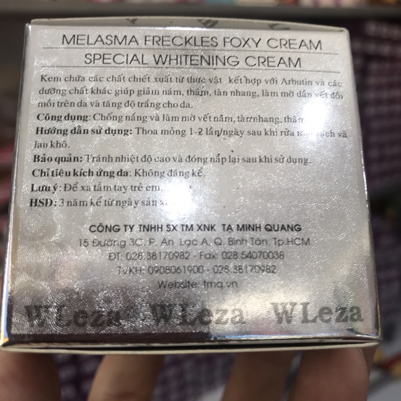 Kem Dưỡng Da Wleza Thâm Nám,Tàn Nhang 15g