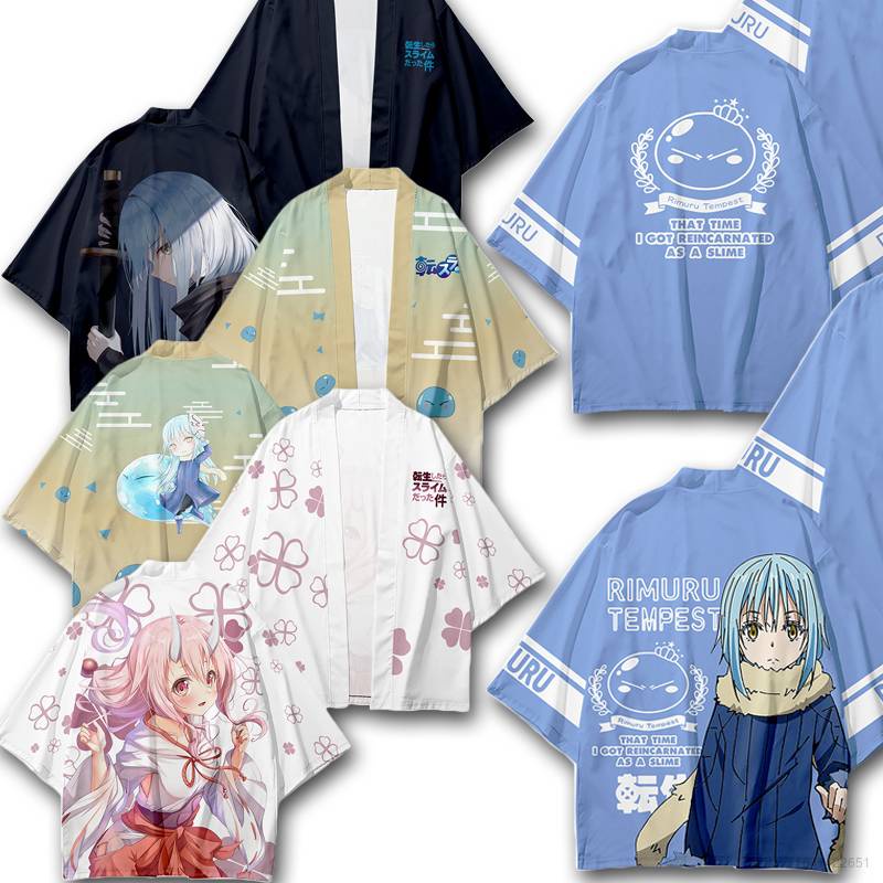 Áo khoác cardigan tay dài hóa trang nhân vật anime Rimuru Tempest Kimono