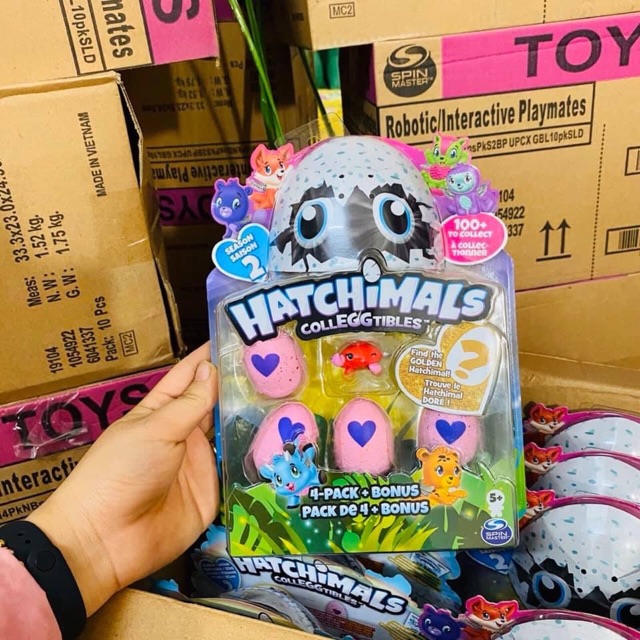 VỈ 4 TRỨNG HATCHIMAL TẶNG KÈM 1 IEM THÚ ĐÁNG YÊU CHO BÉ