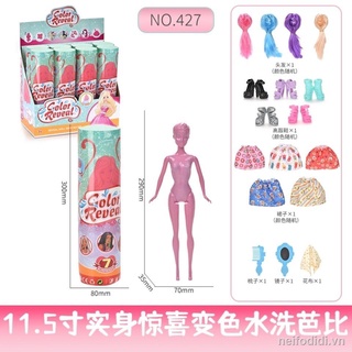 Bộ Đồ Chơi Búp Bê Barbie Màu Sắc Thay Đổi Bất Ngờ Cho Búp Bê Barbie