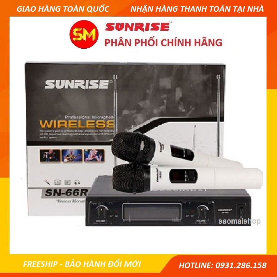 [FreeShip - Tặng 2 chống lăn mic] Micro Karaoke Không Dây Sunrise