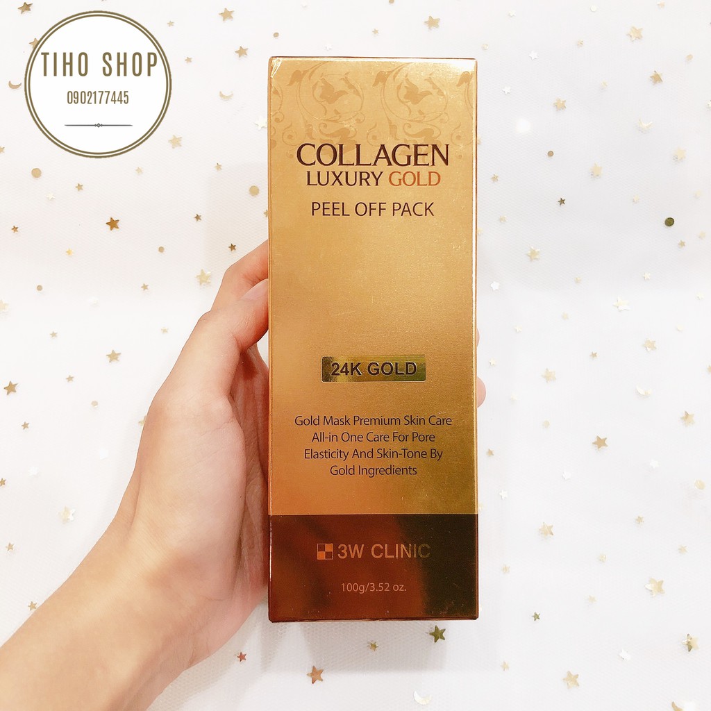 Mặt Nạ Lột Tinh Chất Vàng 24K 3W CLinic Collagen & Luxury Gold Peel Off Pack 100G